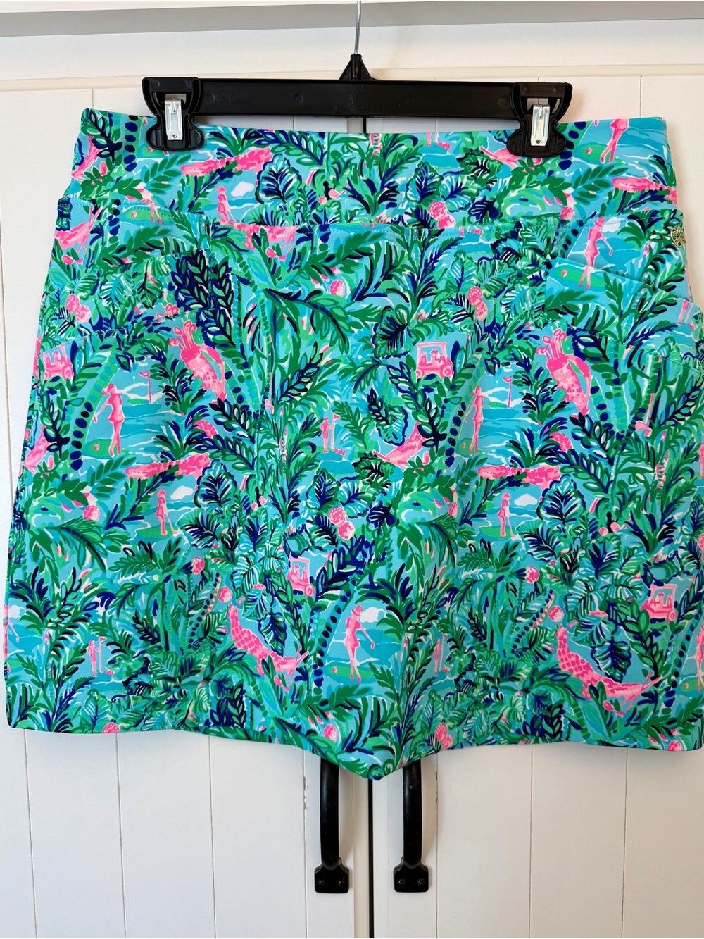 Lilly Pulitzer 12 NWOT Luxletic Monica Golf Skort “Blue Horizon Par Fection”